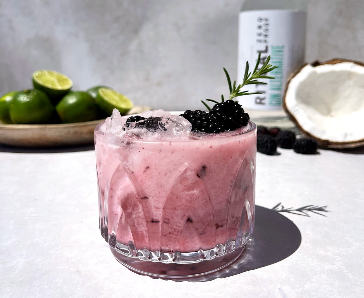 Coconut Blackberry Gin Smash